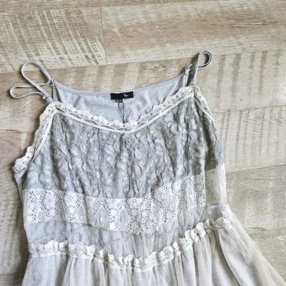 NWT Archer+Arrow Lace Overlay Midi Dress - Picture 5 of 16